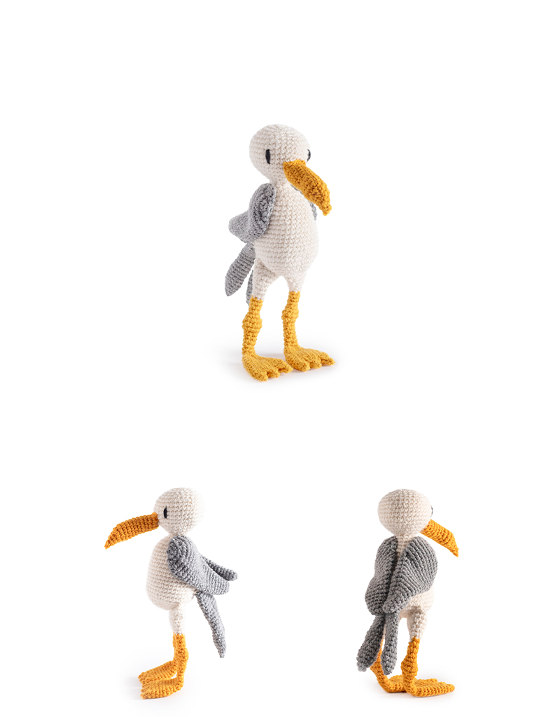 toft ed's animal dave the seagull amigurumi crochet